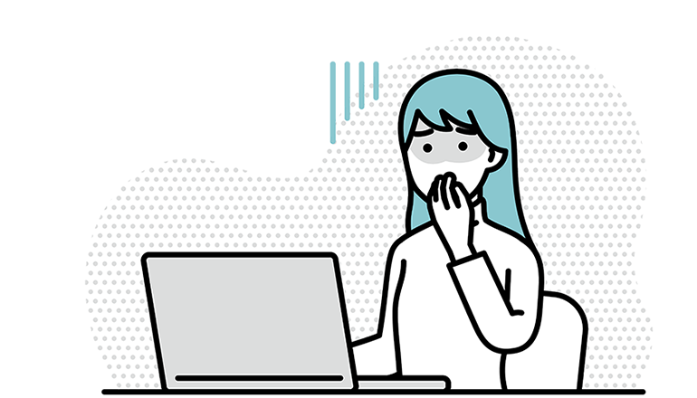 困る女性イメージ