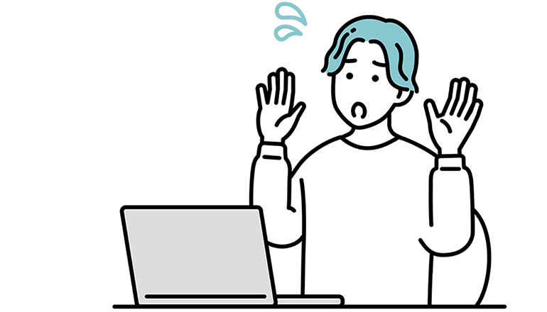 お手上げな男性イメージ