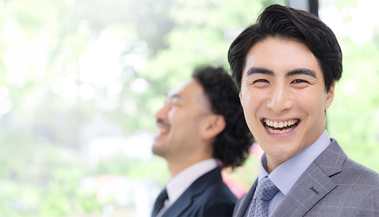 不安が消えた男性